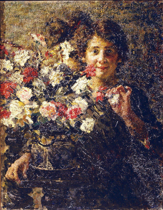 Ritratto di donna con vaso di fiori - Accademia Carrara, Bergamo